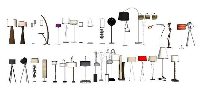 várias lâmpadas 3d