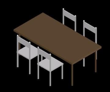 tavolo da pranzo 3d