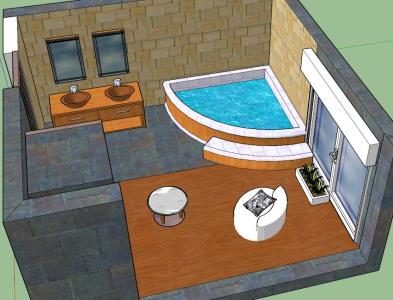 salle de bain spa 3d