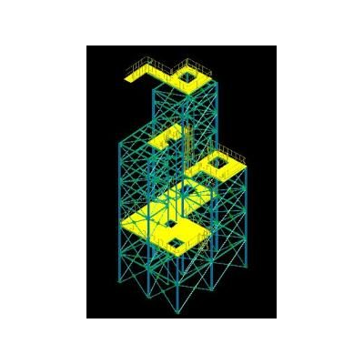 Estructura metalica plataforma 3d