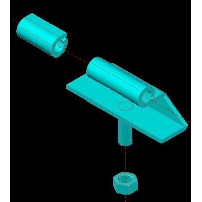 Dobradiça 3D destacável