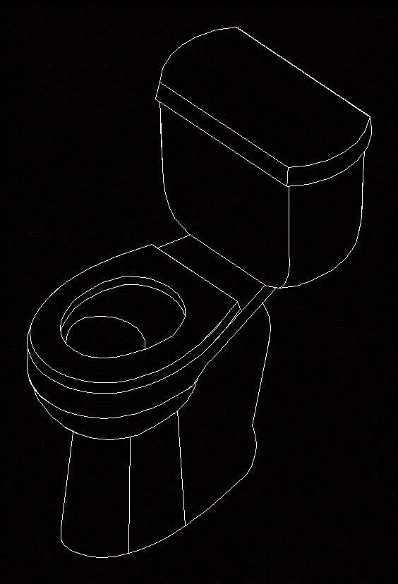 2d toilette assonometrica