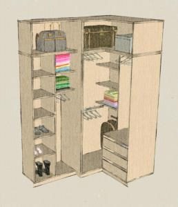 SKP integriertes 3D-Ankleidezimmer aus Holz