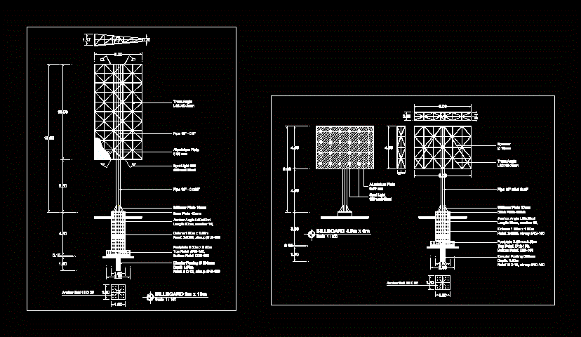 Estructura de acero - cartelera