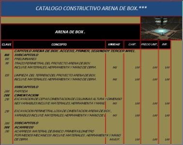 Constructif catalogue arena de box xls