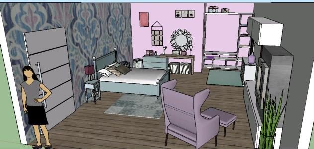 3D-Schlafzimmer-Skp