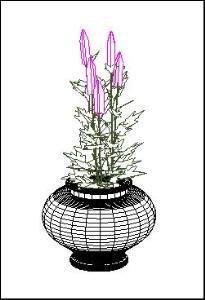 vaso di fiori 3d