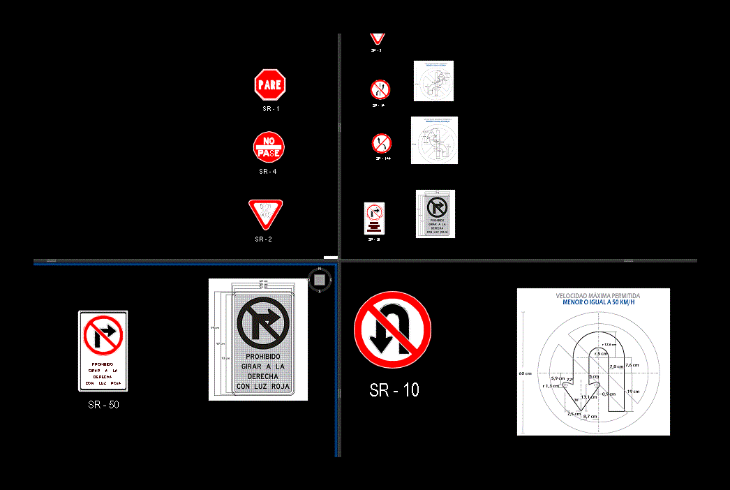 Vorschriftsmäßige Verkehrszeichen