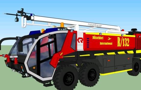 Fire truck rosenbauer 3d
