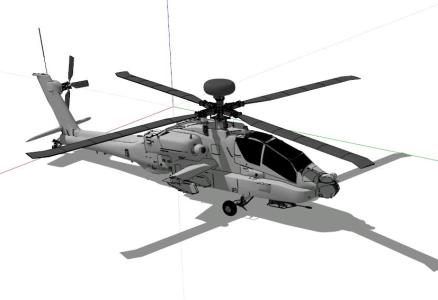 Helikopter ebnet Tiefflug mh - 53 - 3d