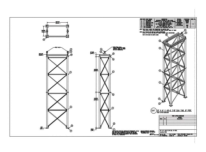 Torre de soporte de pararela o de elevadores