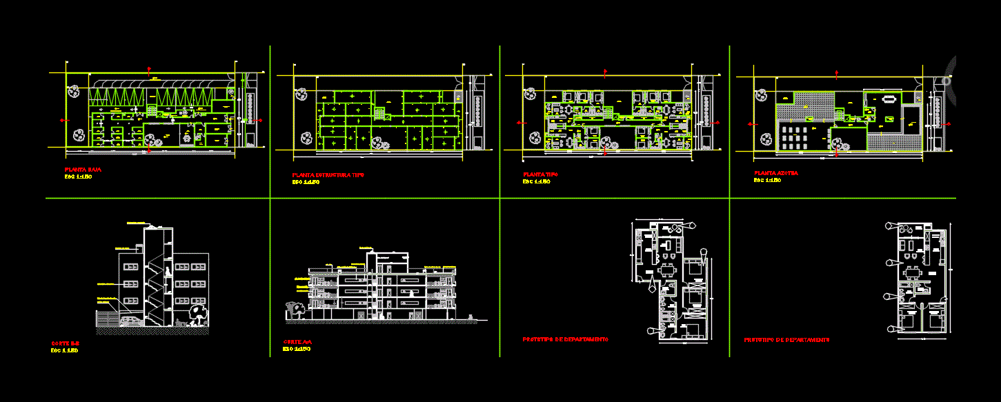 Conjunto de viviendas mediana densidad