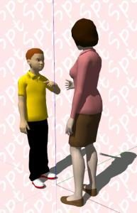 mom and son 3d