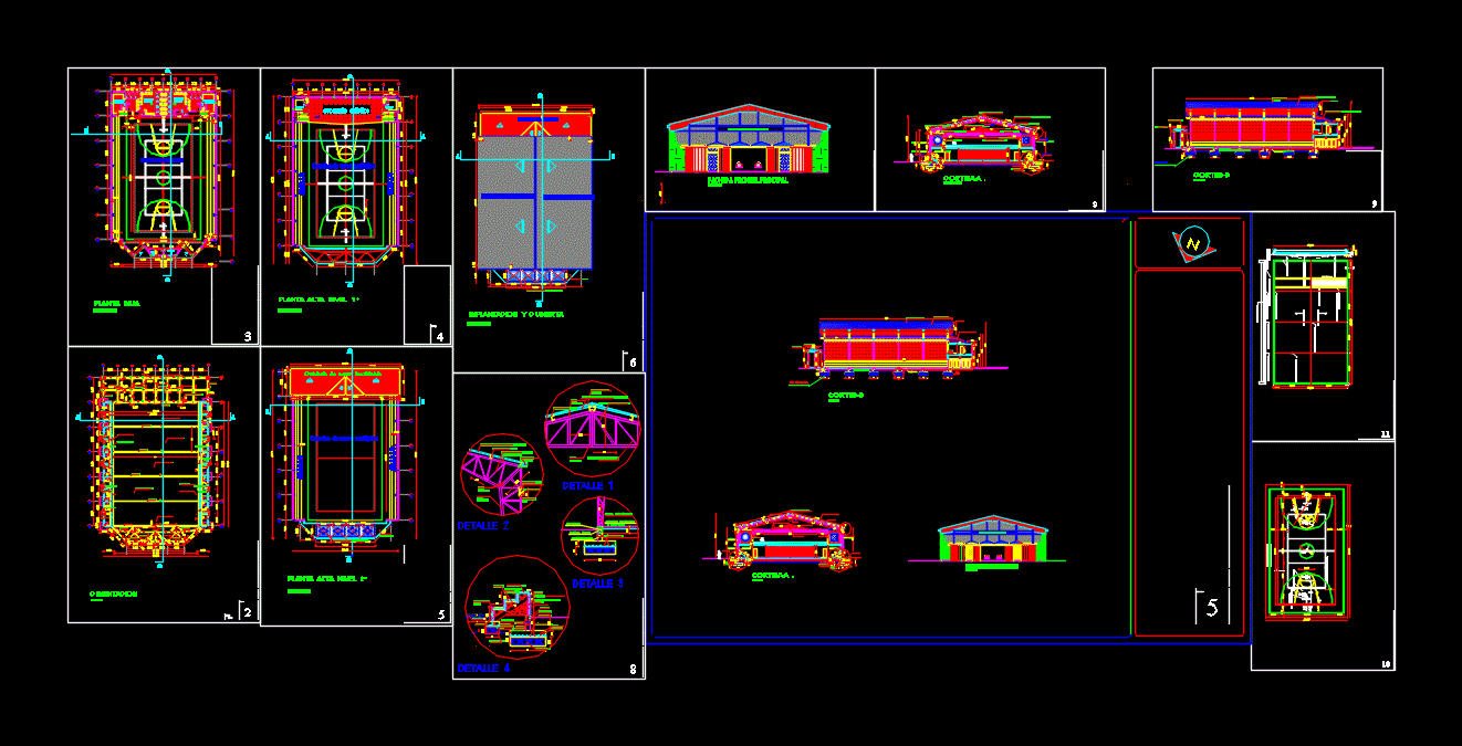 Construction details of a coliseum