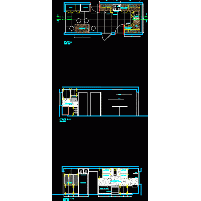 Plano T&eacute;cnico de Cocina Moderna