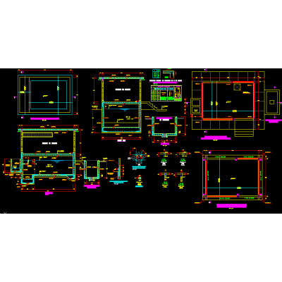 Plano estructuras de resevorio apoyado