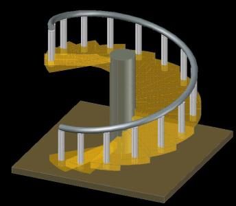 3d circular staircase