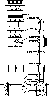 Detail der elektrischen Umspannstation