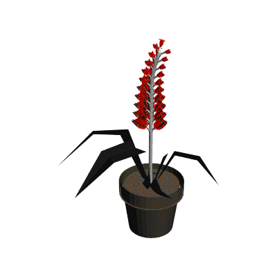 Flores en maceta 3d