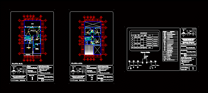 Plan der Elektroinstallation Haus – Zimmer