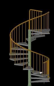Escalier en colimaçon 3D