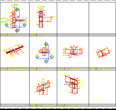 Detalles de placas en estructura metalica; uniones y soldaduras.