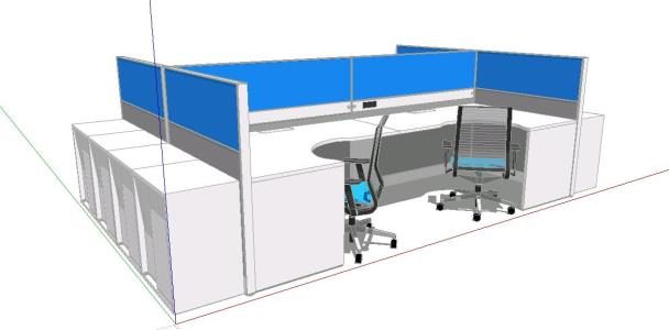 Desk with place for two people