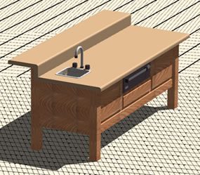 mesa de cozinha 3d