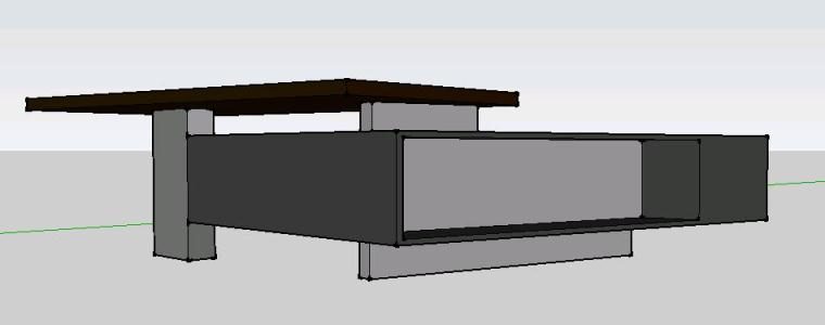 3D moderner Schreibtisch