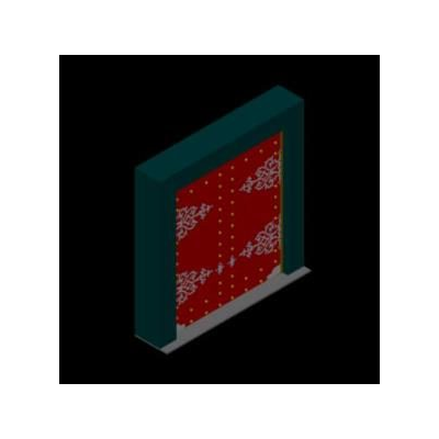 Puerta colonial 3d