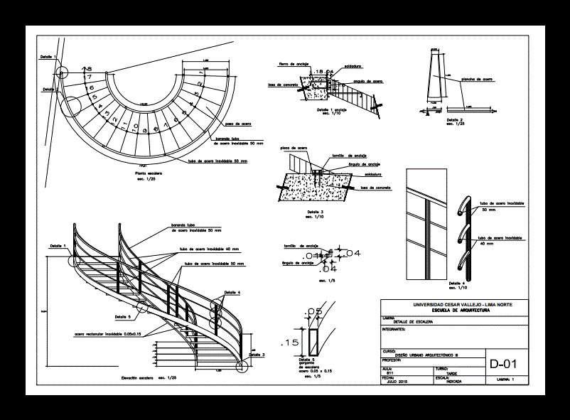 escada helicoidal de metal pdf