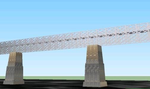 pont en fer structuré
