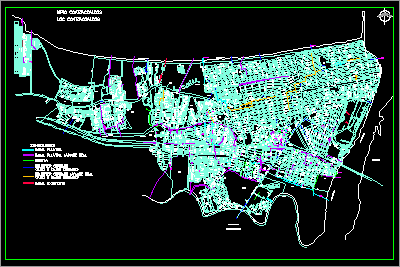 Map of the city of Coatzacoalcos