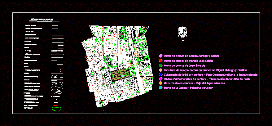 Área do mapa cadastral alameda juan sarabia de slp