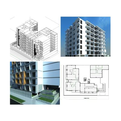 Vivienda multifamiliar en revit