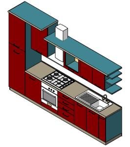 Küche im 3D-Wohnmobil