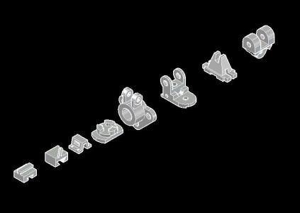 Isometric views of parts