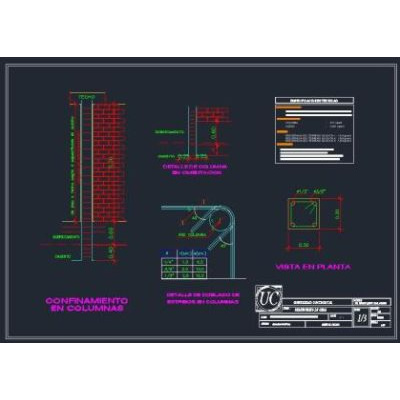 Columna en esquina 30x30 - autocad