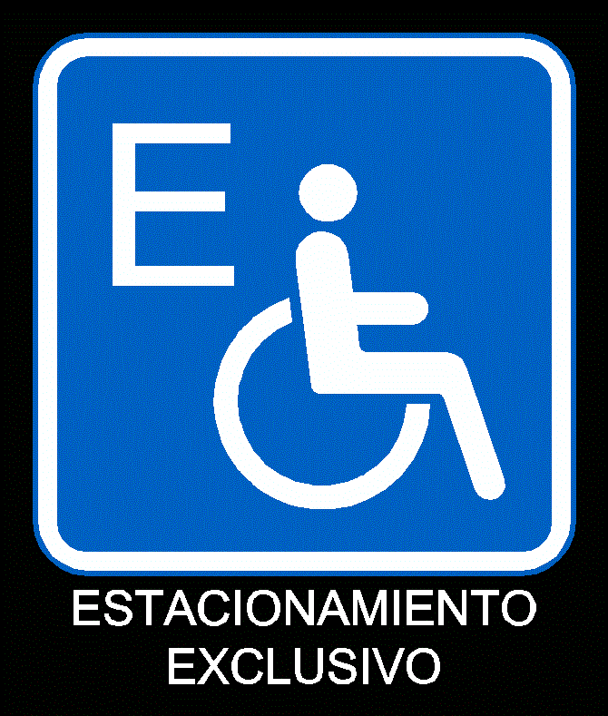 symbole de stationnement exclusif