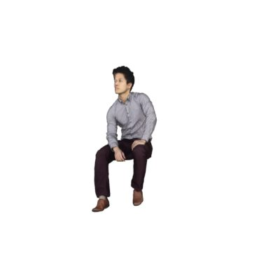 Hombre sentado 3d