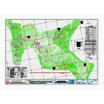 Plano topografico de redes de agua potable molonopata