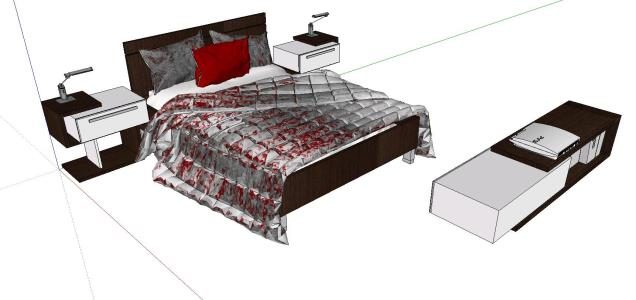 camera da letto 3d