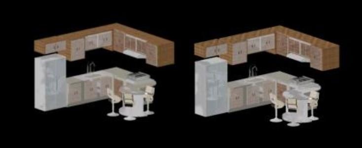 3D-ausgestattete Küche