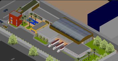 Progetto industriale in 3d