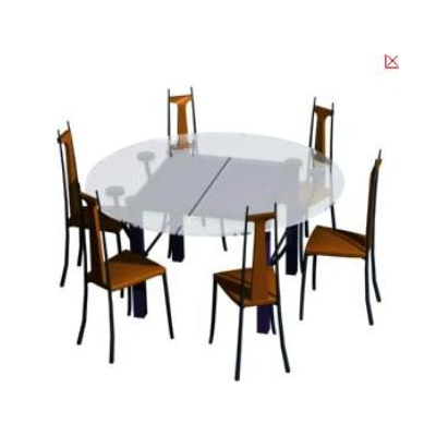 3D table and chairs