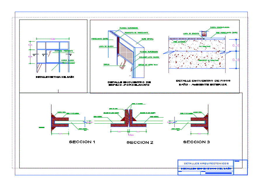 Dettagli costruttivi scale porte bagno