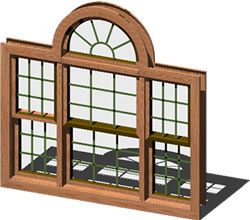janela de três painéis