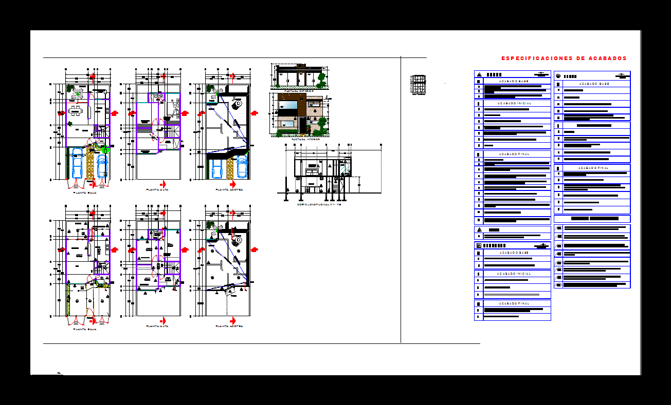 Plan of housing finishes