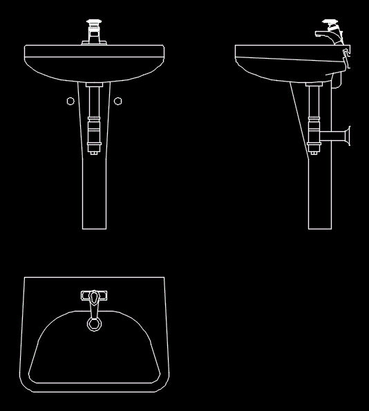 Sanitary washbasin block