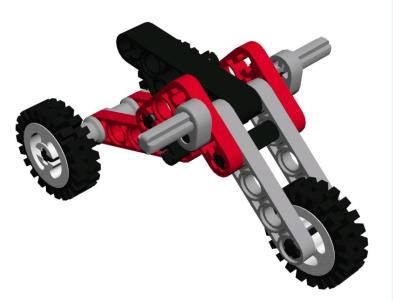 modèle 3D de moto LEGO